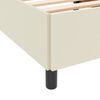 vidaXL Struttura del letto con materasso Crema 90 x 200 cm Tessuto