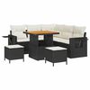vidaXL Set Divano da Giardino 8 pz Nero polyrattan