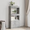 vidaXL Credenza Grigio Cemento 63x33x140 in Truciolato