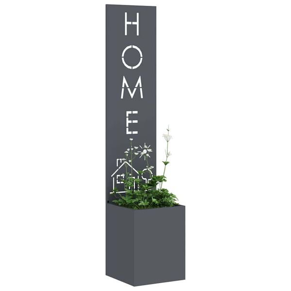 vidaXL Schermo per privacy in giardino Traforo Antracite 32 x 140 cm