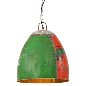 vidaXL Lampada Sospesa Industriale 25 W Multicolore Rotonda 42 cm E27