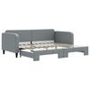 vidaXL Divano Letto con Letto Estraibile Grigio Chiaro 90x200 Tessuto