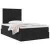 vidaXL Letto con contenitore e LED Nero 120 x 190 cm Velluto