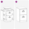 vidaXL Armadio per File con cassetto Rosa 44 x 50 x 106.5 cm