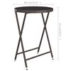 vidaXL Set Bistrot Giardino 3 pz Polyrattan e Vetro Temperato Marrone