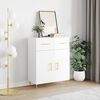 vidaXL Credenza 69,5x34x90 cm in Legno Multistrato Bianco Lucido