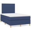 vidaXL Giroletto a Molle con Materasso Blu 120x200 cm in Tessuto