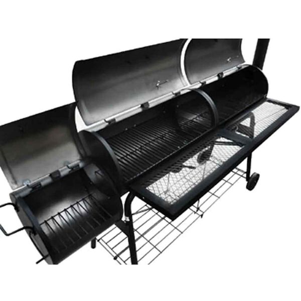 vidaXL Barbecue con Affumicatore Nevada XL Nero