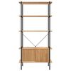 vidaXL Scaffalatura 5 Livelli con Mobile 80x40x163 cm Acciaio e Legno