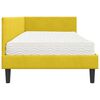 vidaXL Struttura Letto Angolare con Materasso 2 pcs Giallo Velluto