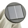 vidaXL Ombrellone da Giardino con Luci LED Sabbia 200x211 cm Alluminio