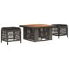 vidaXL Set da Pranzo per Giardino 3 pcs Grigio e Grigio Scuro