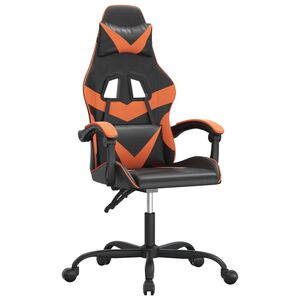 vidaXL Sedia da Gaming Nero e Arancione in Similpelle