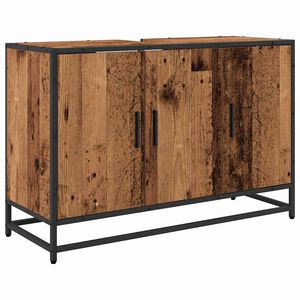 vidaXL Mobile da Bagno Legno vecchio 90 x 33 x 60 cm