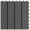 vidaXL Piastrelle per Decking 11 pz Goffrature WPC 30x30 cm 1 mq Nero