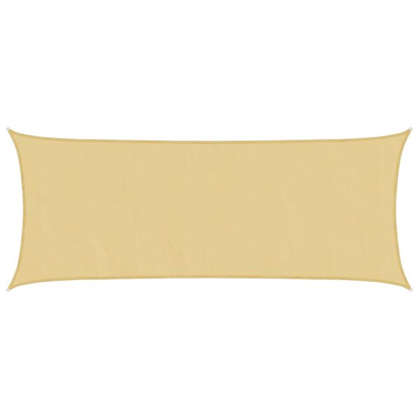 vidaXL Vela Parasole Sabbia 5x2 m 100% Poliestere Oxford