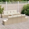 vidaXL Set Divano da Giardino 9 pcs Beige e Crema polyrattan