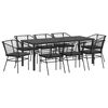 vidaXL Set da Pranzo per Giardino 9 pcs Nero polyrattan