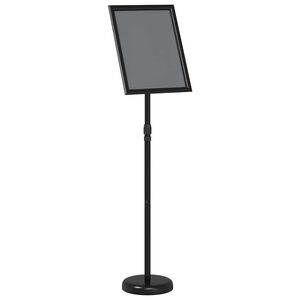 vidaXL Espositori per Fiere Nero 25 x 25 x 125 cm Alluminio