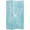 vidaXL Paravento Pieghevole 120x170 cm Stampa Farfalla Blu