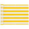 vidaXL Schermo da balcone Giallo e Bianco 75 x 200 cm