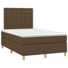 vidaXL Giroletto a Molle con Materasso Marrone Scuro 120x190cm Tessuto