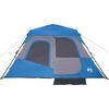vidaXL Tenda Campeggio 6 Persone Blu Rilascio Rapido Impermeabile