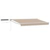 vidaXL Tettuccio Elettrico Retrattile Beige e Bianco 3,5 x 2 m