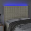 vidaXL Testiera a LED Crema 144x5x118/128 cm in Similpelle