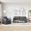 vidaXL Divano 2 pcs Grigio scuro 196 x 82 x 85 cm Tessuto