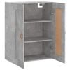 vidaXL Mobile a Parete Grigio Cemento 69,5x34x90 cm Legno Multistrato