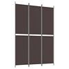 vidaXL Divisorio a 3 Pannelli Marrone 150x220 cm in Tessuto