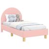 vidaXL Struttura letto per bambini con testata Rosa 70 x 140 cm