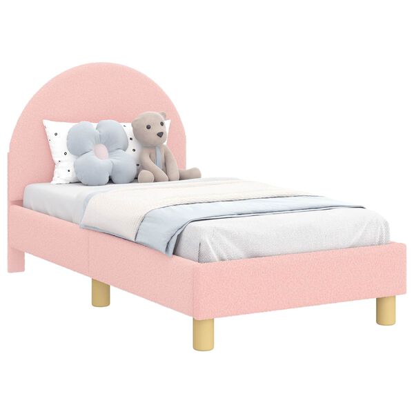 vidaXL Struttura letto per bambini con testata Rosa 70 x 140 cm