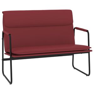 vidaXL Panca Rosso Vino 100x64x80 cm in Similpelle