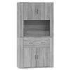 vidaXL Credenza Grigio Sonoma in Legno Multistrato