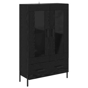 vidaXL Credenza con cassetto Corona Rovere Nero 69,5 x 31 x 115 cm