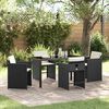 vidaXL Set da Pranzo per Giardino 5 pcs Nero polyrattan