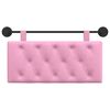 vidaXL Testata appesa Montaggio a parete Rosa 100 x 55 x 7 cm Tessuto