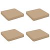 vidaXL Cuscini per Sedia in 4 Pezzi VUGHT 4 pcs 100% Poliestere Sabbia
