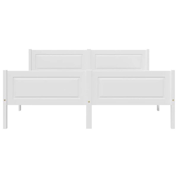 vidaXL Giroletto Bianco in Legno Massello di Pino 140x200 cm