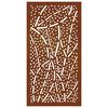 vidaXL Decorazione Muro da Giardino 105x55 cm Foglia Acciaio Corten