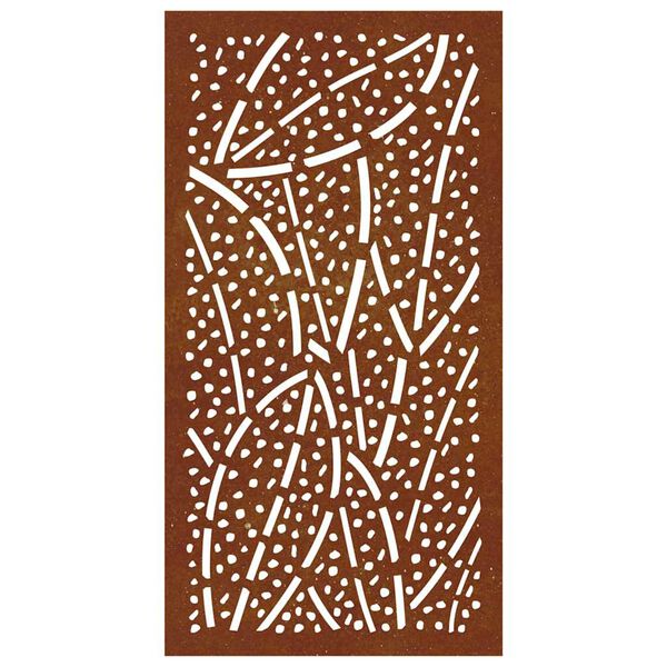 vidaXL Decorazione Muro da Giardino 105x55 cm Foglia Acciaio Corten