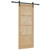 vidaXL Porta scorrevole Naturale 83 x 211 cm Legno Massello di Pino