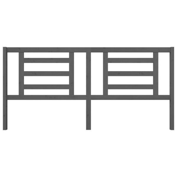 vidaXL Testiera per Letto Grigia 206x4x100cm in Legno Massello di Pino