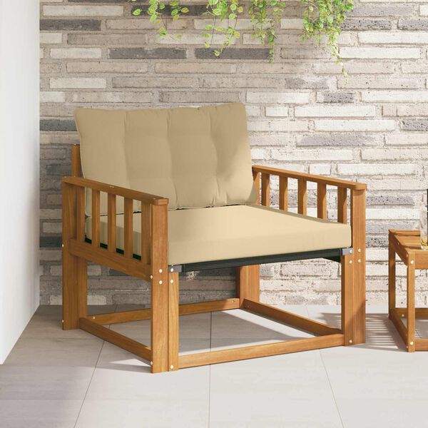 vidaXL Set di divani da esterno Legno di Acacia Massello e Textilene