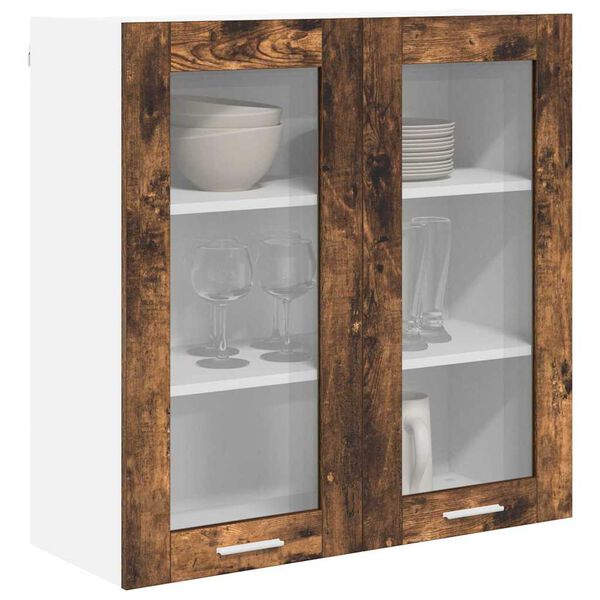 vidaXL Armadio pensile Rovere fum&eacute; 80 x 31 x 80 cm Legno multistrato