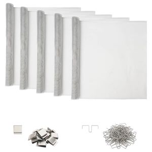 vidaXL Copertura per pozzetto di luce con clip 5 pz 70 x 130 cm