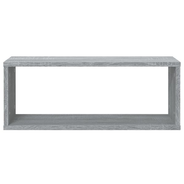 vidaXL Mensole Cubo Muro 4 pz Grigio Sonoma 60x15x23 cm in Multistrato