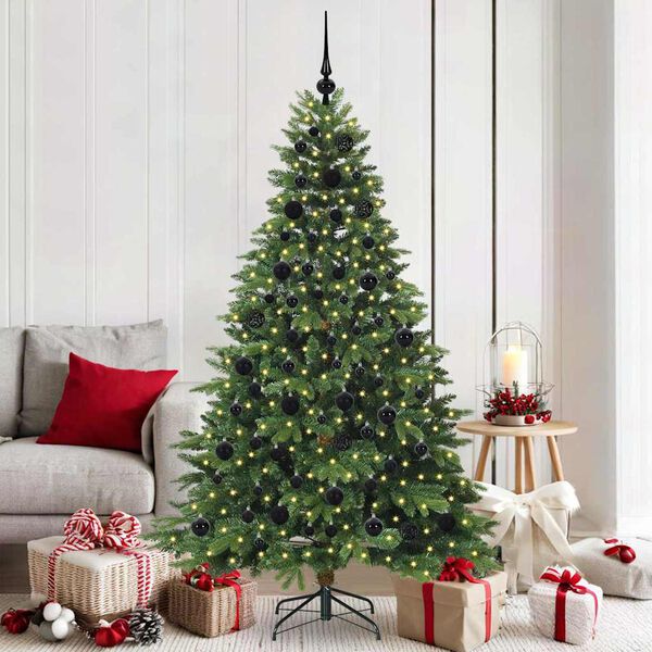 vidaXL Albero di Natale artificiale con 300 LED Verde 180 cm PE e PVC